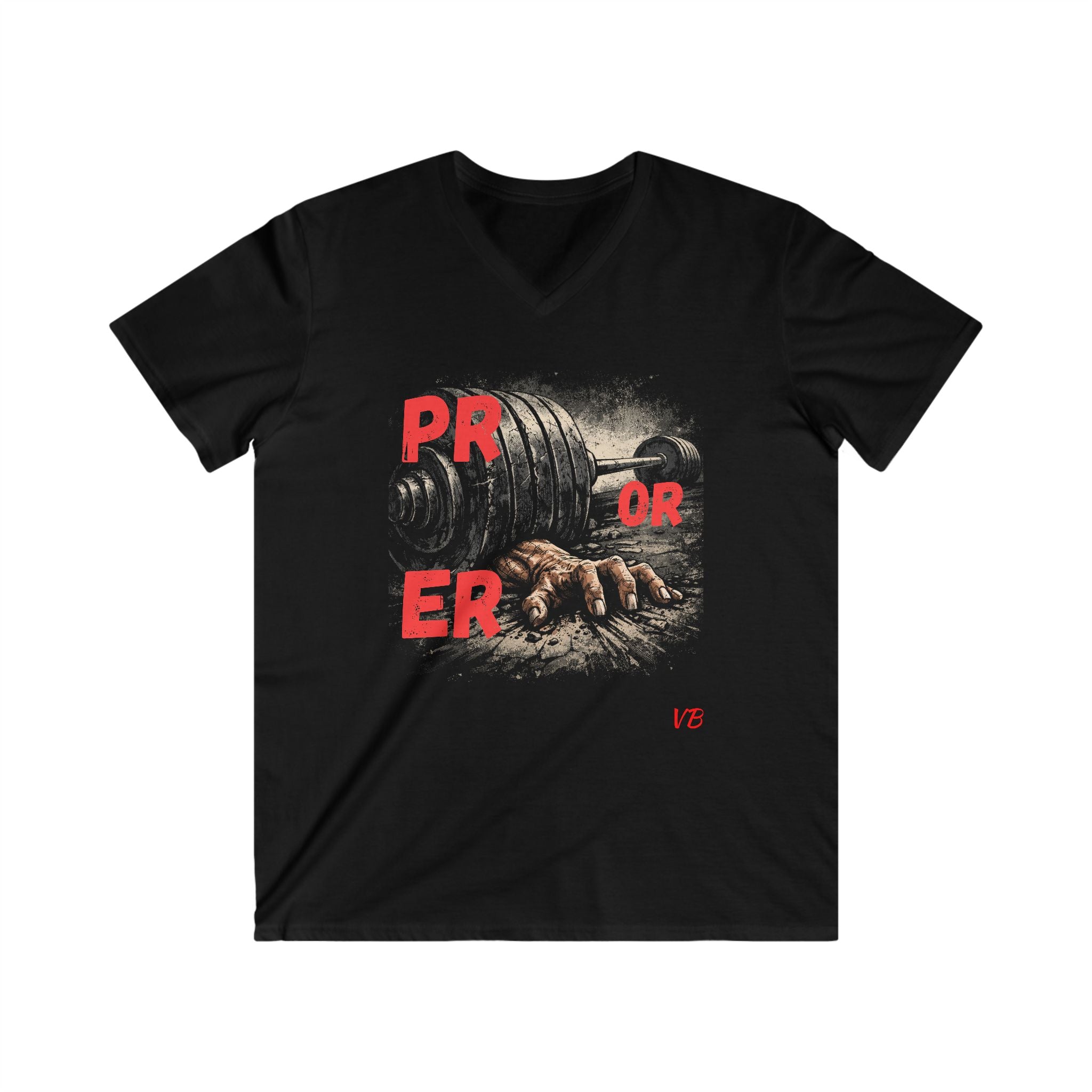 PR OR ER V NECK T — VANTABLACK APPAREL