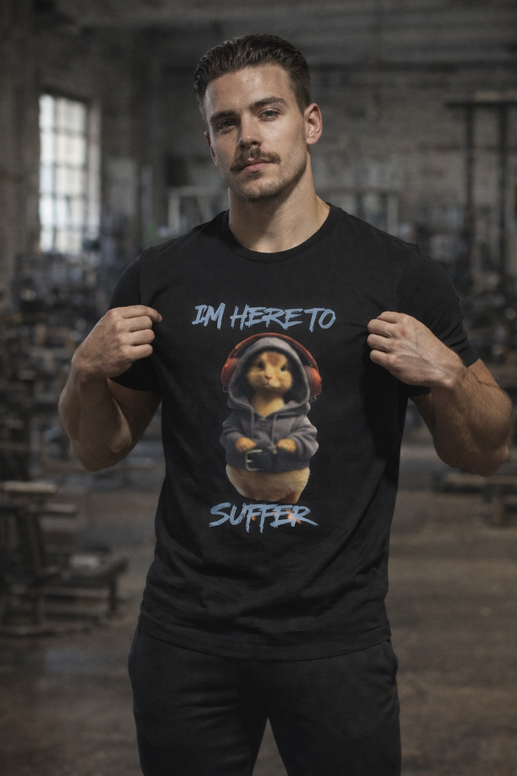 IM HERE TO SUFFER - VANTABLACK APPAREL DUCK PUMP COVER