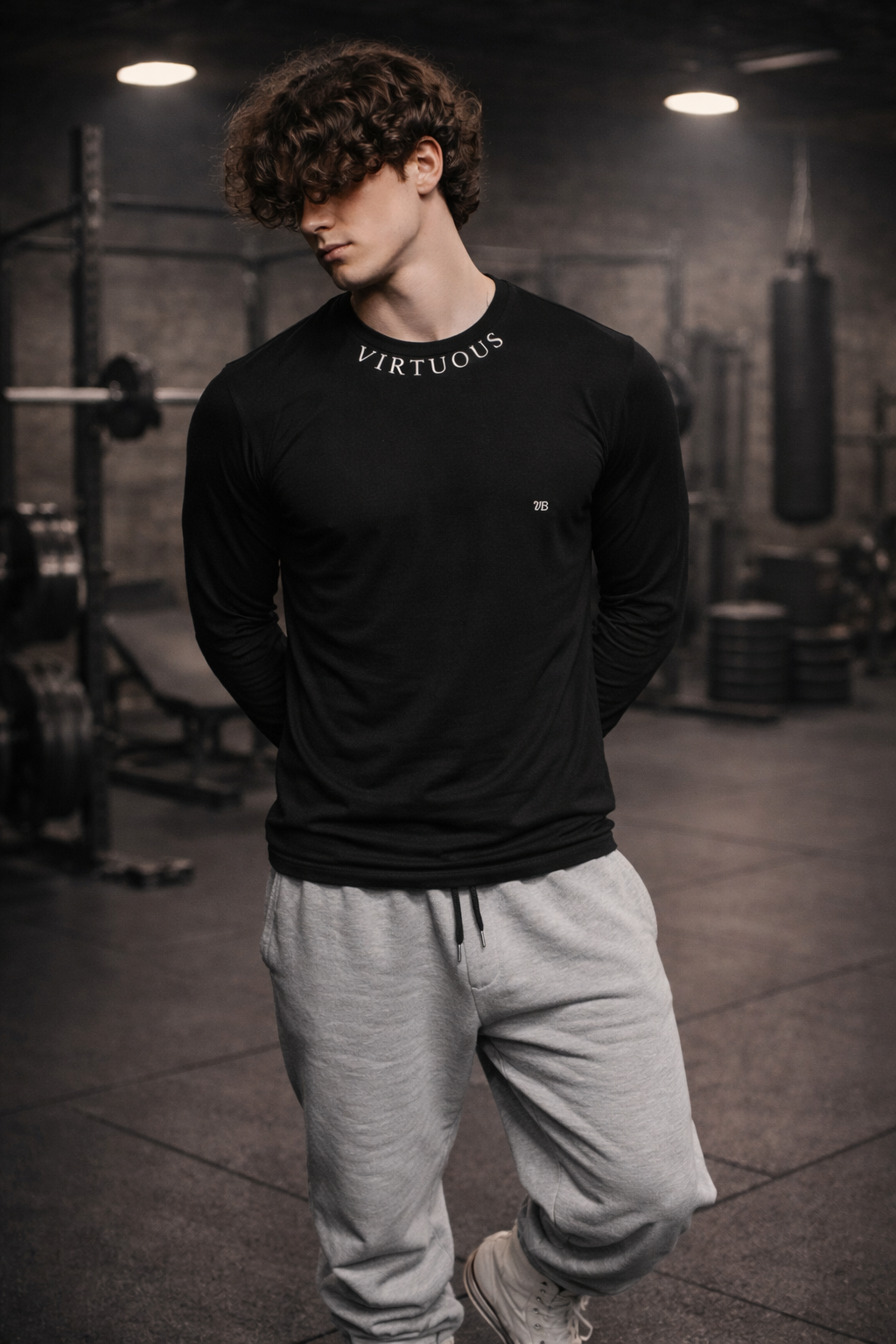 Virtuous Angel - Gym Pump Cover long sleeve Vanta Black Apparel