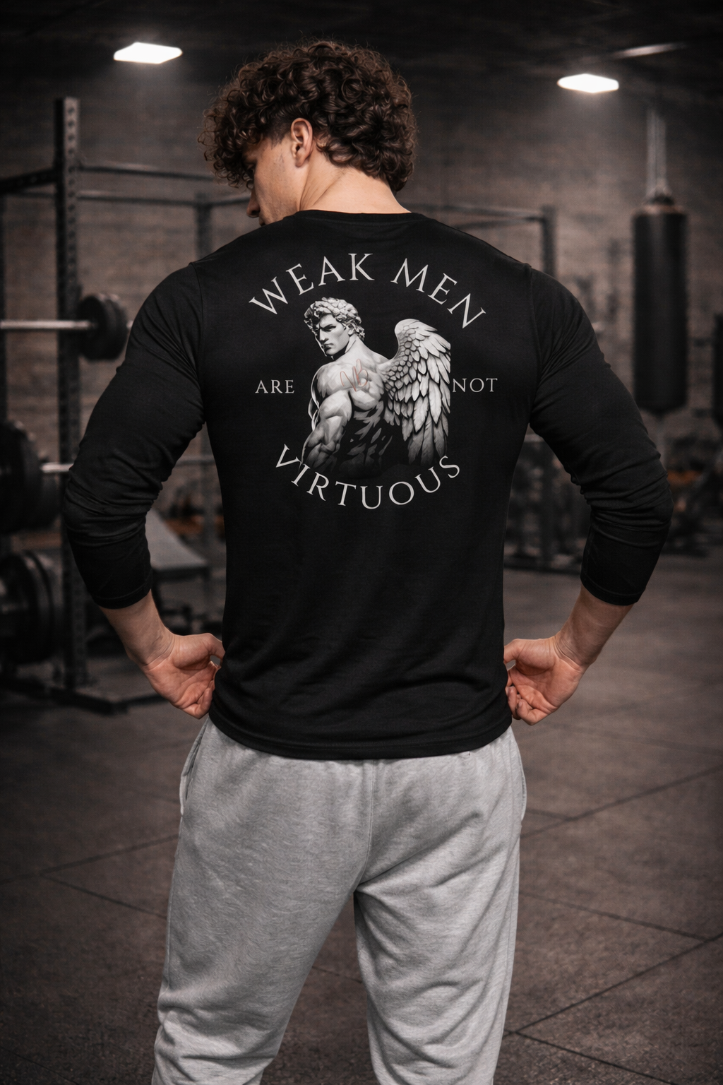 Virtuous Angel - Gym Pump Cover long sleeve Vanta Black Apparel
